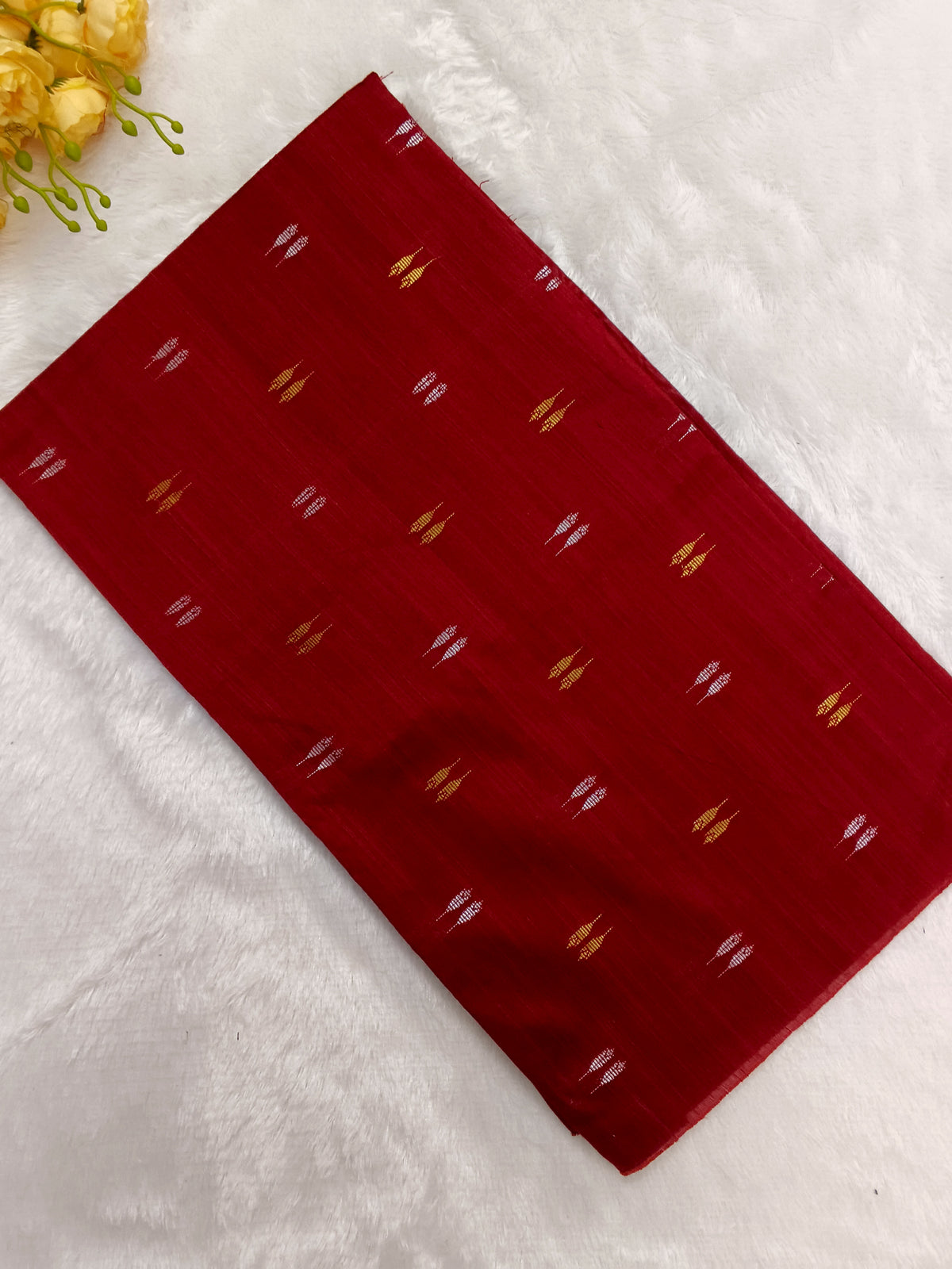 marron raw silk top