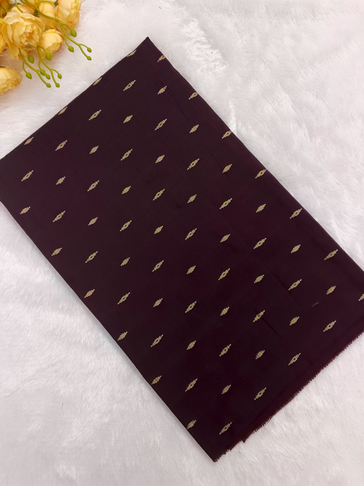 brown raw silk top