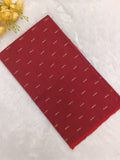 red raw silk top