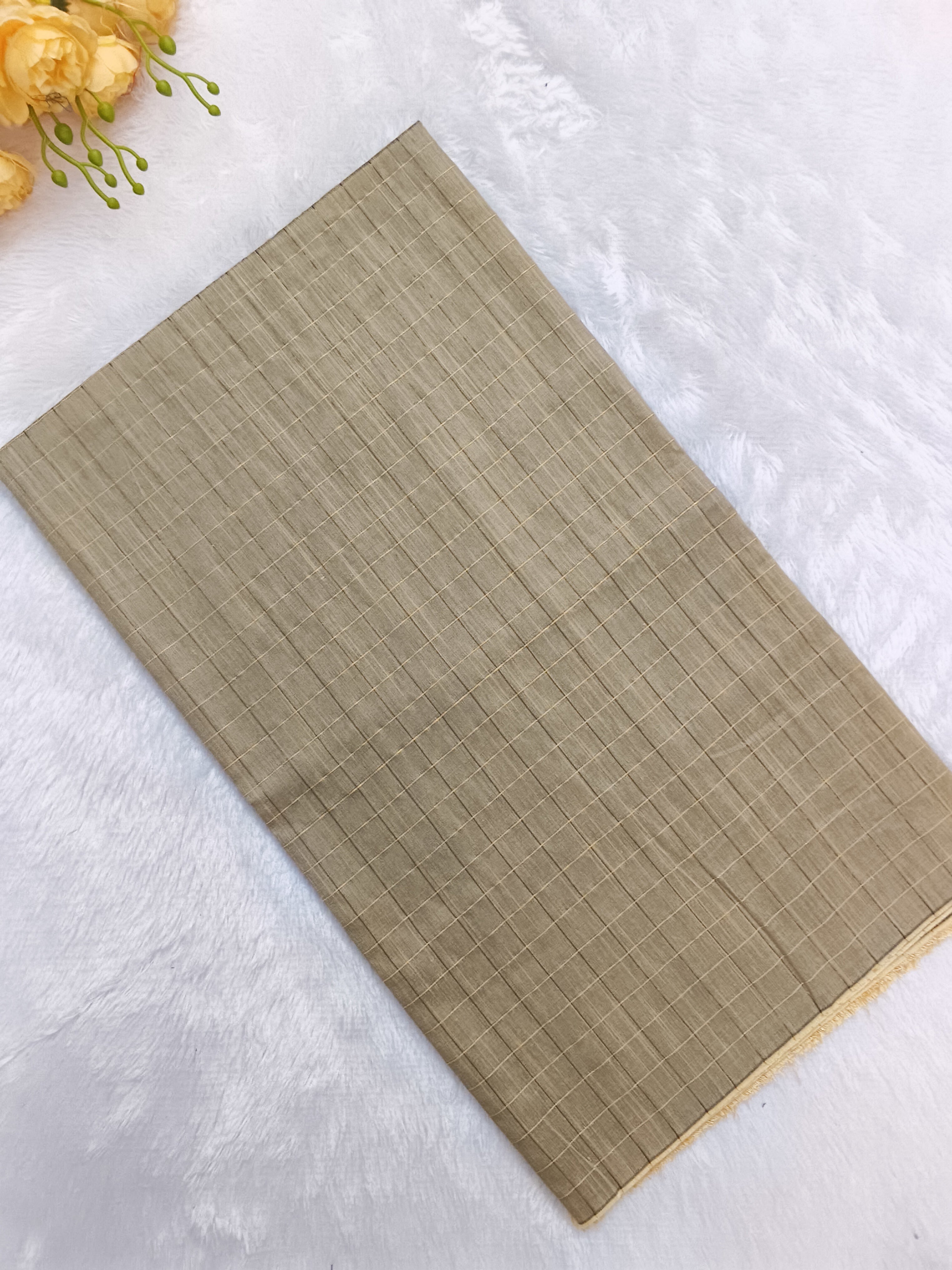 half white raw silk top