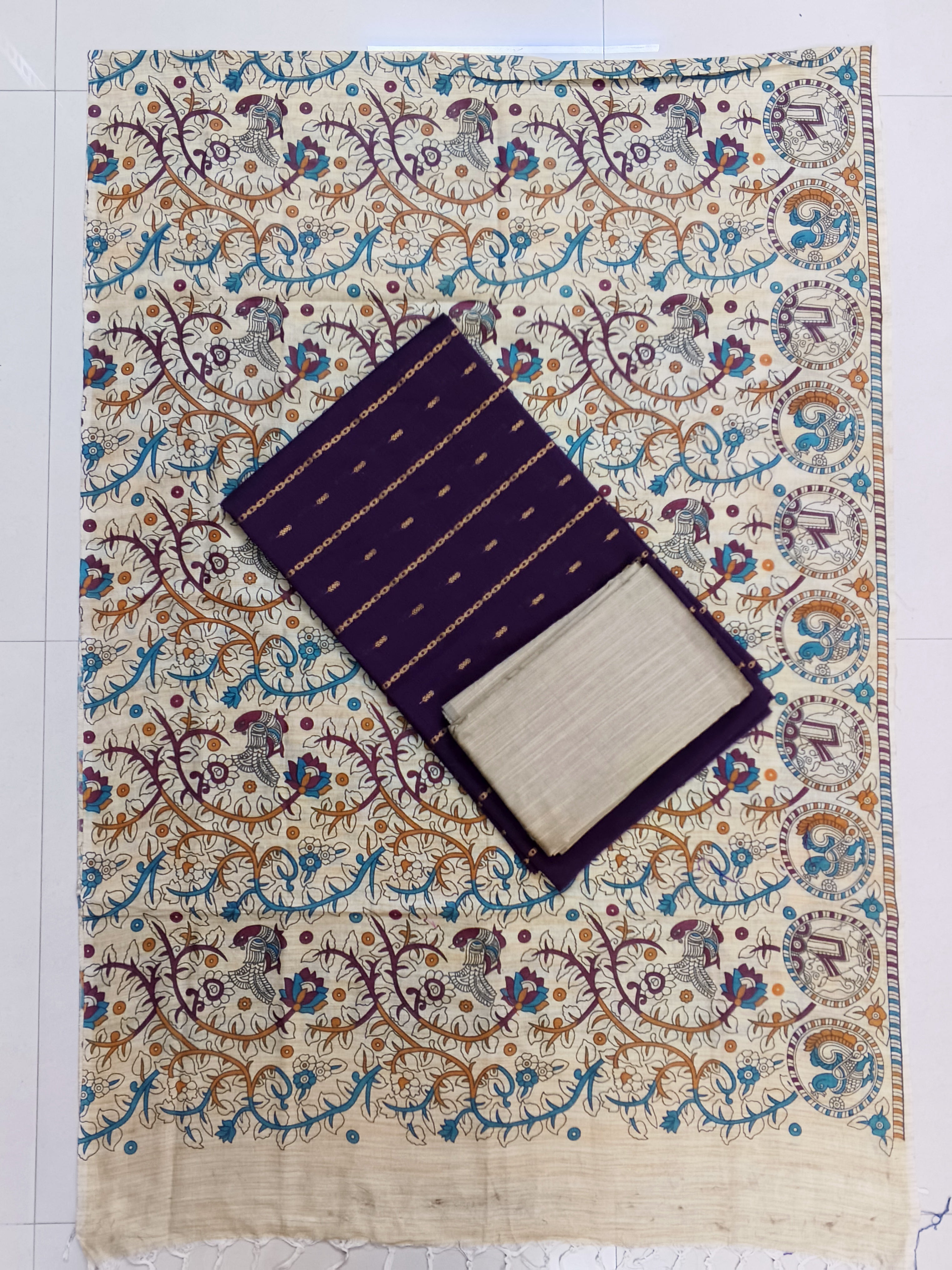 wine madhubani 3 piece set