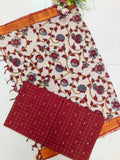 marron chennuri silk nizam border duppata 2 piece set
