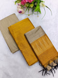 gold raw silk 3 piece set