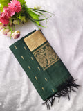 bottle green raw silk 3 piece set