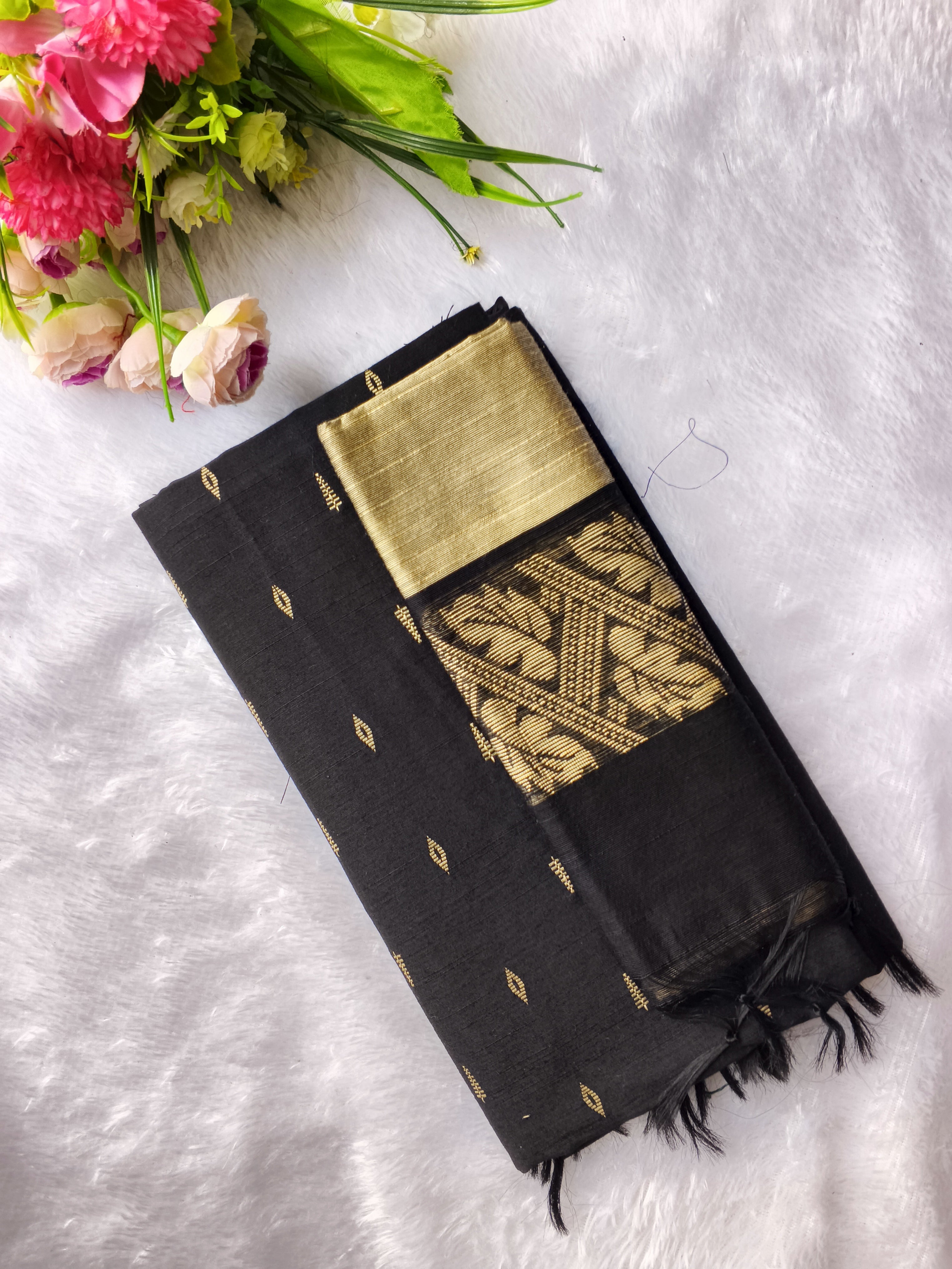 black raw silk 3 piece set