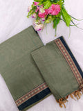 pista green with dark green narayanapet top and duppata 2 piece set