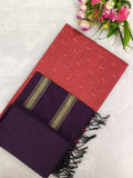 peech raw silk top with wine duppata and bottom raw silk 3 piece set
