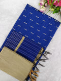 royal blue raw silk 3 piece set