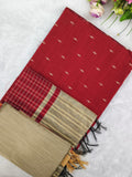 red raw silk 3 piece set