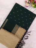 bottle green raw silk 3 piece set