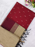 marron raw silk 3 piece set