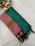 c.green with peech raw silk 3 piece set