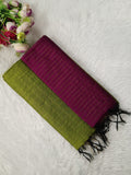 mehandi green with pink raw silk 3 piece set