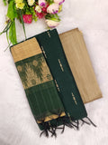 bottle green raw silk 3 piece set