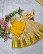 Bright and graceful Mustard Yellow &amp; Gold color combination