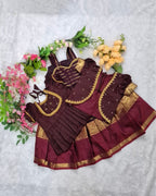 A rich and elegant Maroon with Gold zari border combination